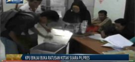 KPU Binjai Buka Ratusan Kotak Suara Pilpres